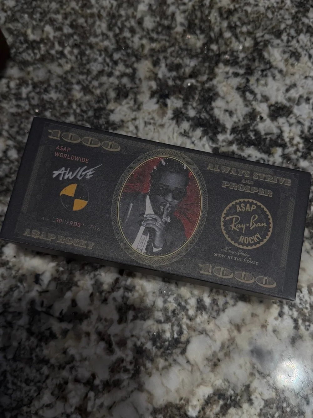 Ray-Ban Black and Gold Sunglasses Case - ASAP Rocky Edition